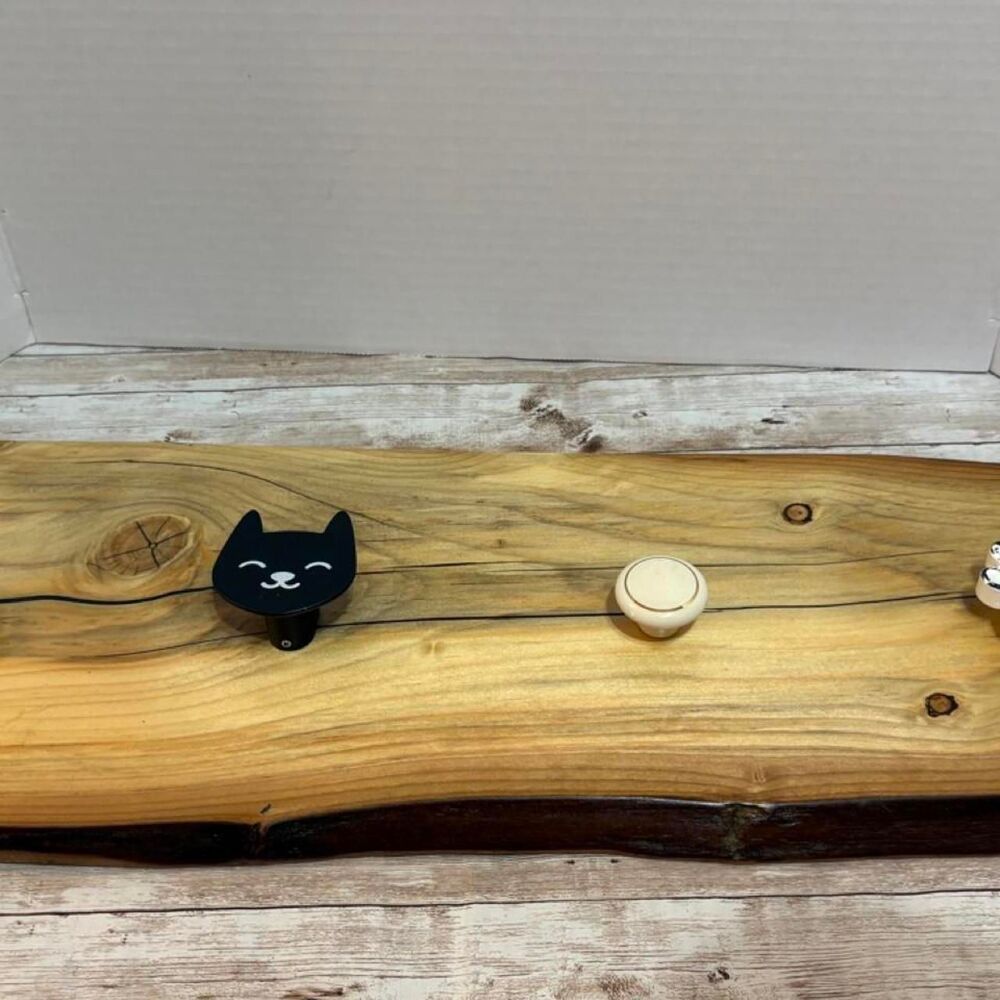 Live Edge Coat Leash Holder
